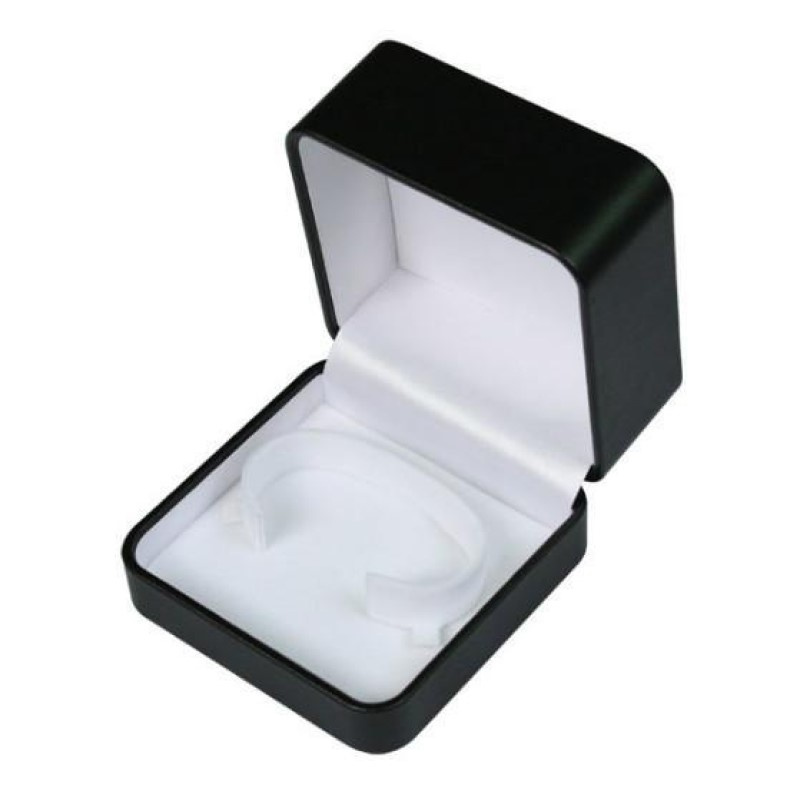 Black Jewelry Box with a Shaped White Insert