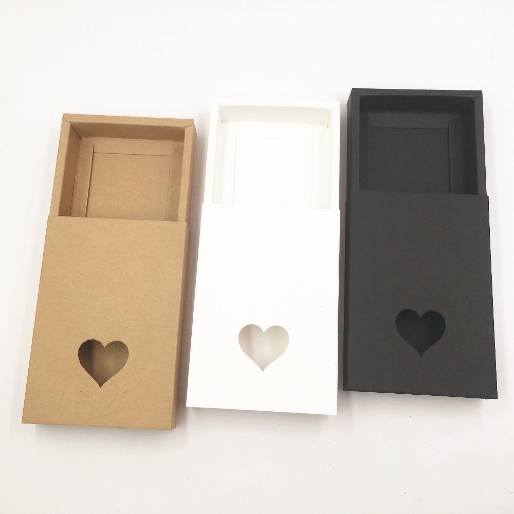 Heart-Cutout Drawer Gift Box