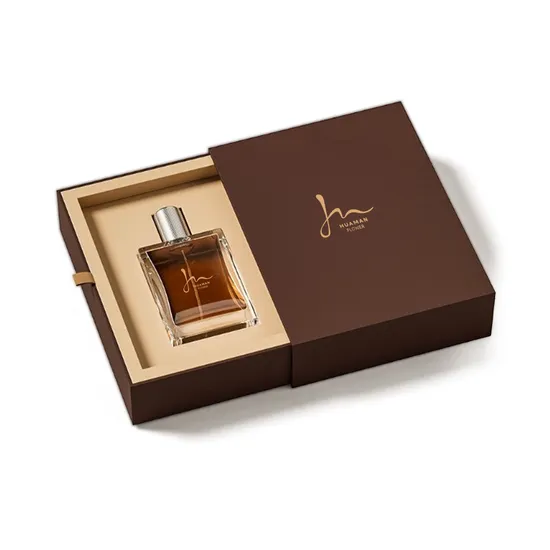 Dark Brown Perfume Gift Box with Fitted Insert