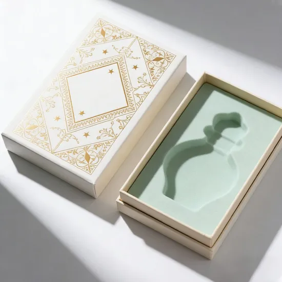Ornamental Perfume Gift Box with Shaped Foam Insert